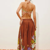 Alfie Ruched Trousers - Chocolate
