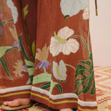 Alfie Ruched Trousers - Chocolate