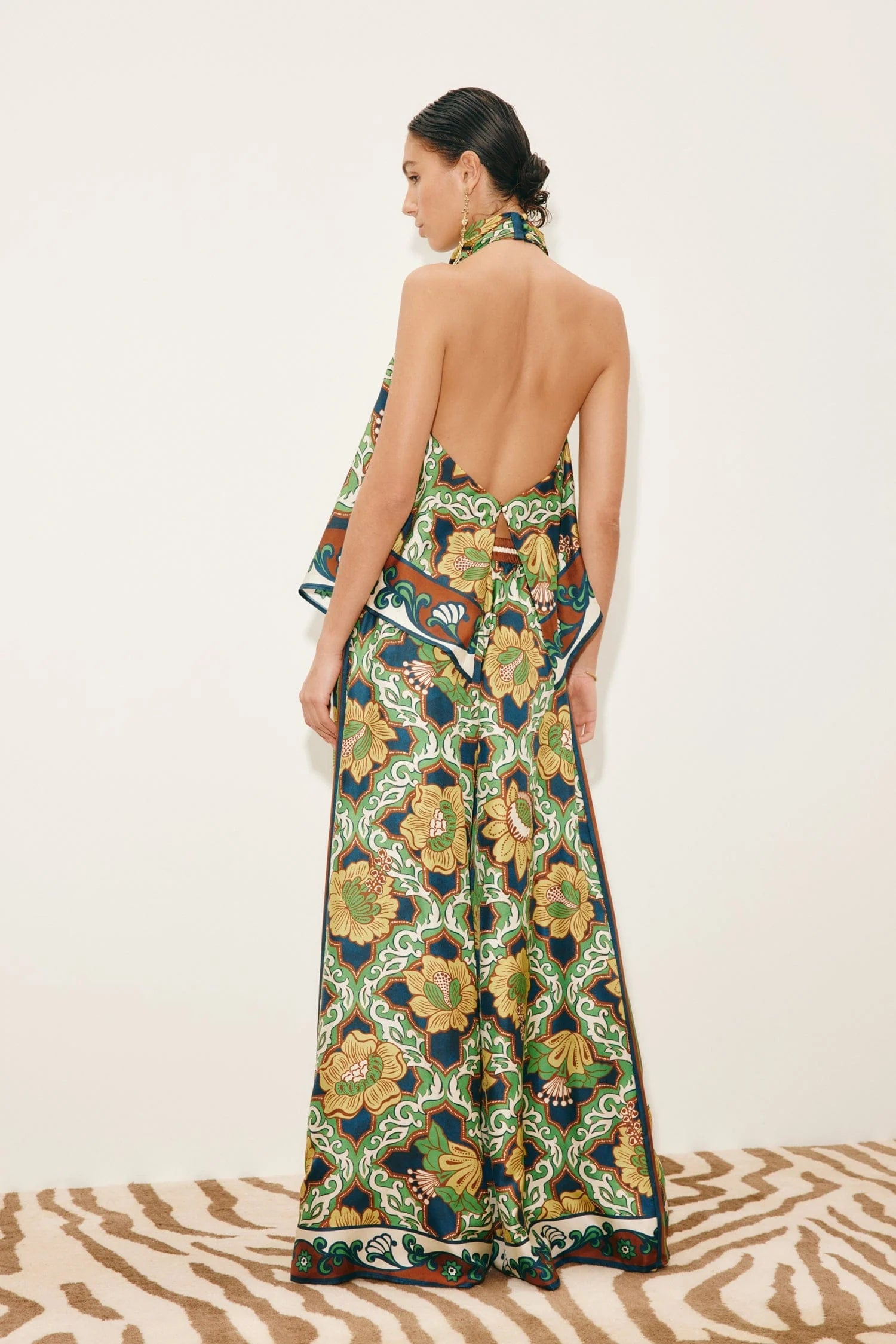 Liana Silk Trousers - Multi