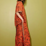 Monkey Dance Silk Shirt - Rust