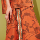 Monkey Dance Silk Trousers - Rust
