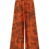 Monkey Dance Silk Trousers - Rust