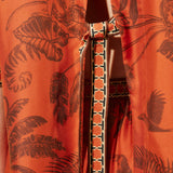 Monkey Dance Silk Shirt - Rust