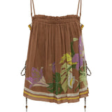 Alfie Ruched Top - Chocolate