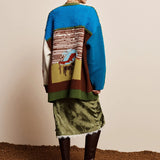Lasso Patchwork Knit Cardigan - Multi
