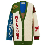 Lasso Patchwork Knit Cardigan - Multi