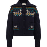 Patsy Knit Cardigan - Navy Multi