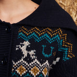 Patsy Knit Cardigan - Navy Multi