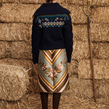 Patsy Knit Cardigan - Navy Multi