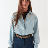 Austin Blouse - Mustang Blue