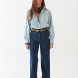Austin Blouse - Mustang Blue