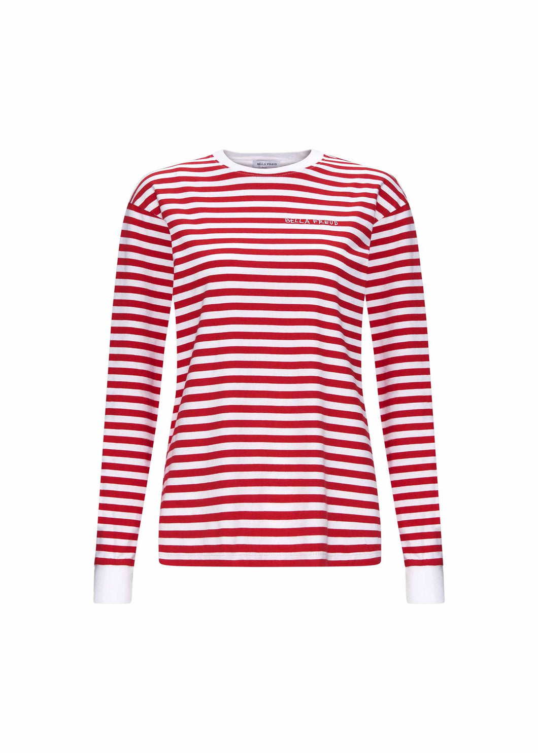 Bella Freud L/S Striped T-shirt - Red