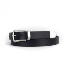 Load image into Gallery viewer, Village Leathers BLT 1&quot; Belt - Black/Silver
