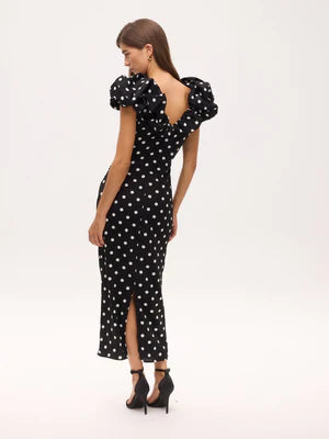 Bianca Dots Dress - Black Polka