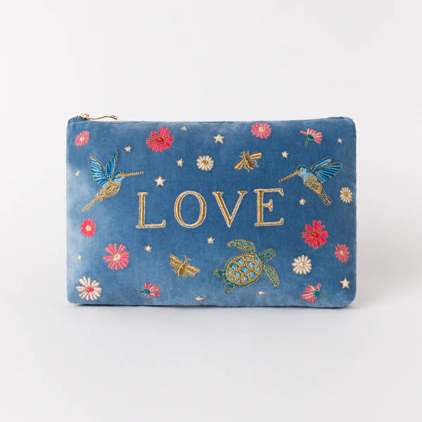 Elizabeth Scarlett Love Everyday Pouch - Dusky Blue