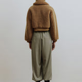 Gege Cropped Jacket - Tobacco