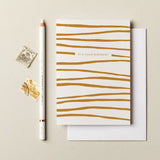 It's Your Birthday Mustard Stripes Card
