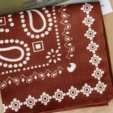 Bandana Square Neck Scarf - Chocolate