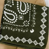 Bandana Square Neck Scarf - Olive