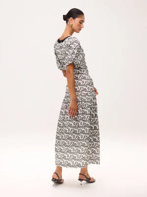Camilo Bicolor Dress - White/Black