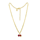 Shroom Necklace - Ruby Glass