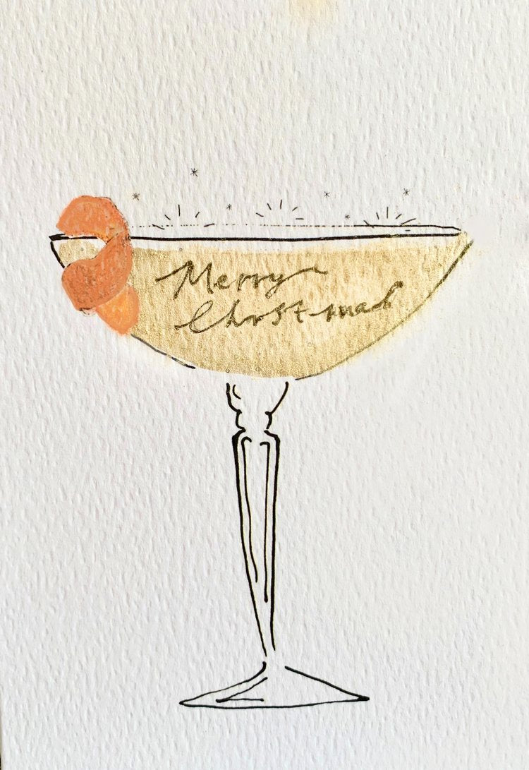Champagne Christmas Cocktail Card