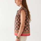 Charlize Blouse - Lotus Mondrian