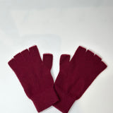 Fingerless Gloves - Burgundy