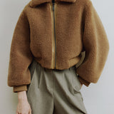 Gege Cropped Jacket - Tobacco