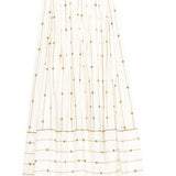 Dacy Emb Maxi Skirt - Ecru/Mustard