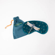 Load image into Gallery viewer, Elizabeth Scarlett Dragonfly Eye Mask - Deep Teal
