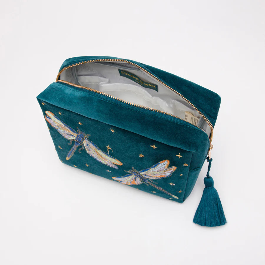 Elizabeth Scarlett Dragonfly Wash Bag - Deep Teal