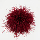 Feather Brooch - Deep Red