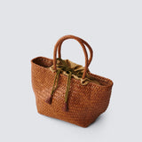 Grace Basket Small Bag - Tan