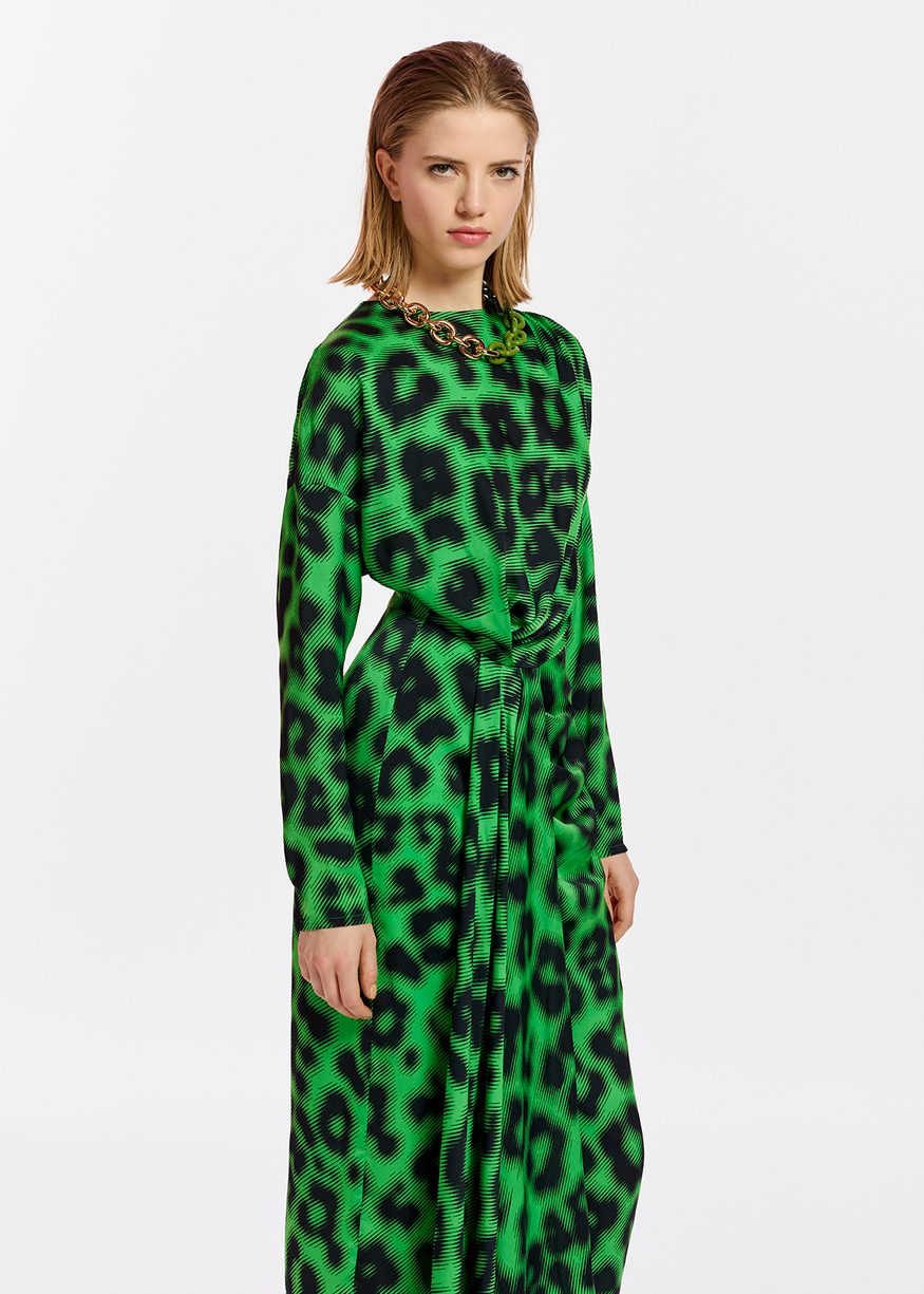 Essentiel Antwerp Elisha Dress - Green/Black