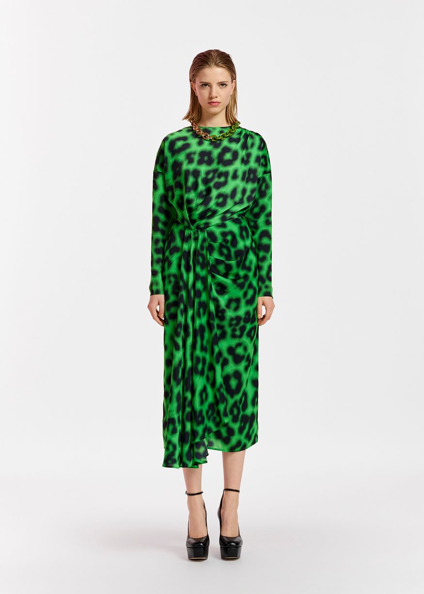 Essentiel Antwerp Elisha Dress - Green/Black