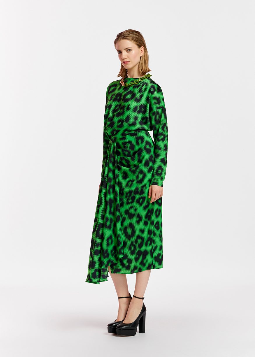 Essentiel Antwerp Elisha Dress - Green/Black