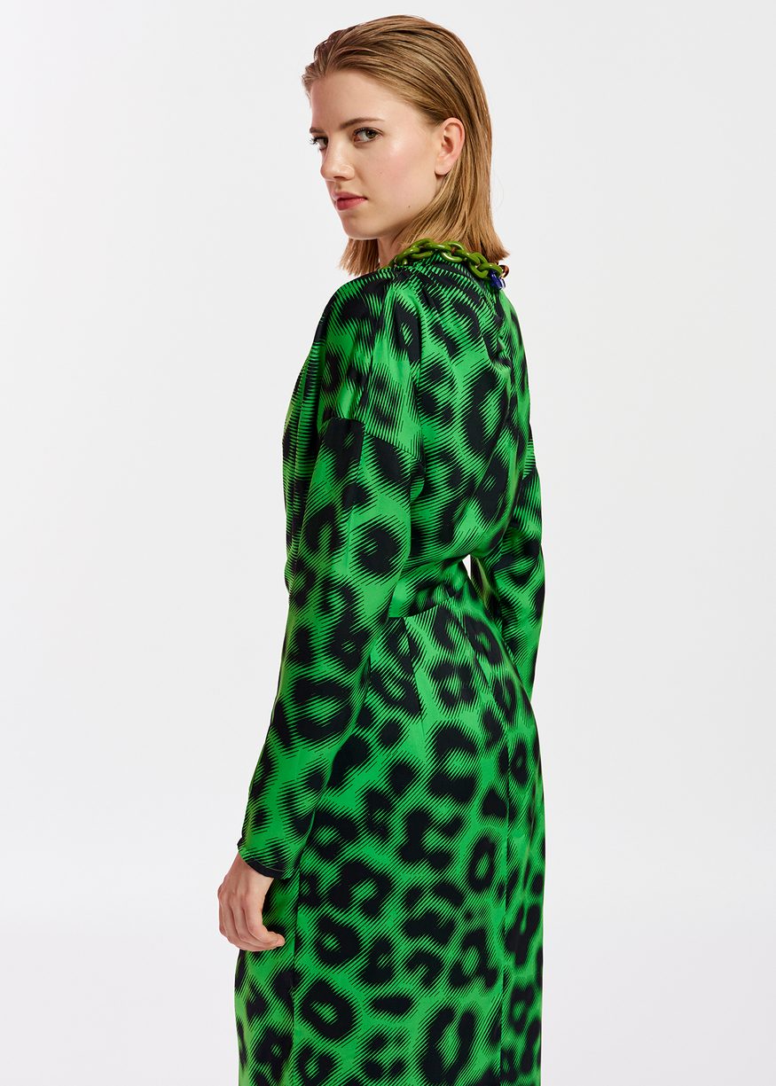 Essentiel Antwerp Elisha Dress - Green/Black
