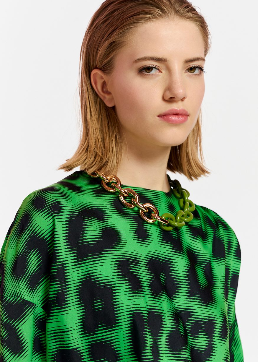 Essentiel Antwerp Elisha Dress - Green/Black