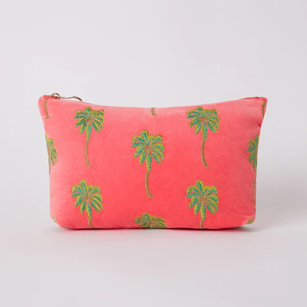 Elizabeth Scarlett Summer Palm Everyday Pouch - Coral