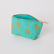 Load image into Gallery viewer, Elizabeth Scarlett Summer Palm Coin Purse - Turquoise
