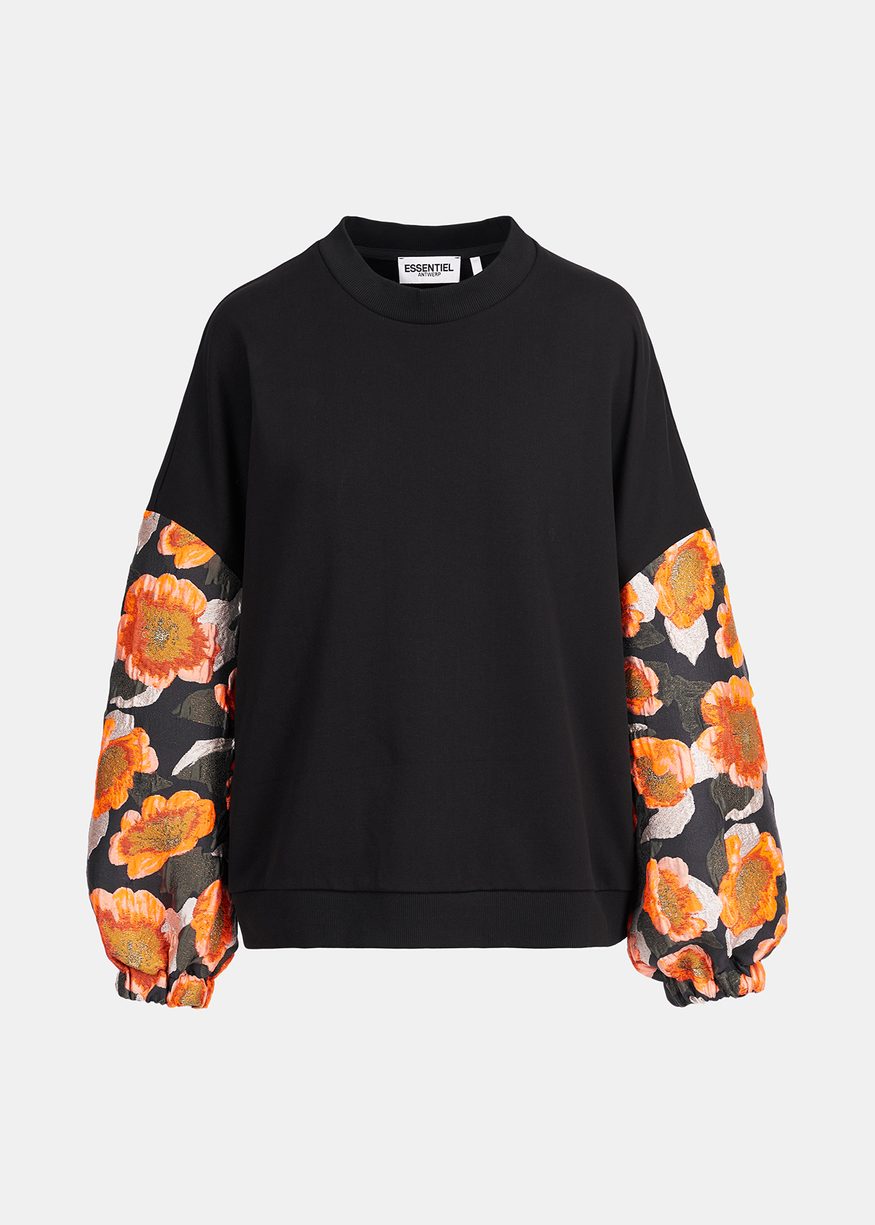 Essentiel Antwerp Esquire Sweatshirt - Black/Orange