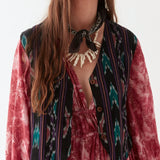 Ganga Waistcoat - Ikat Shadows