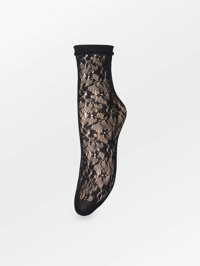 Lacia Lace Sock 2 Pack - Black/White