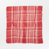 Grid Cowea Scarf - Salsa Red