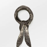Dotted Flora Sia Scarf - Hot Fudge Brown
