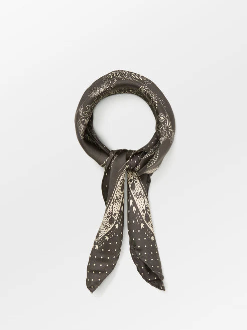 Dotted Flora Sia Scarf - Hot Fudge Brown
