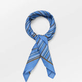 Scallopia Striped Cotta Scarf - Azure Blue