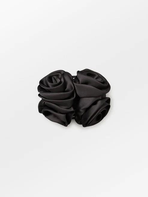 Rosia Flower Hair Claw - Black