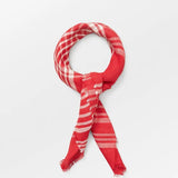 Grid Cowea Scarf - Salsa Red